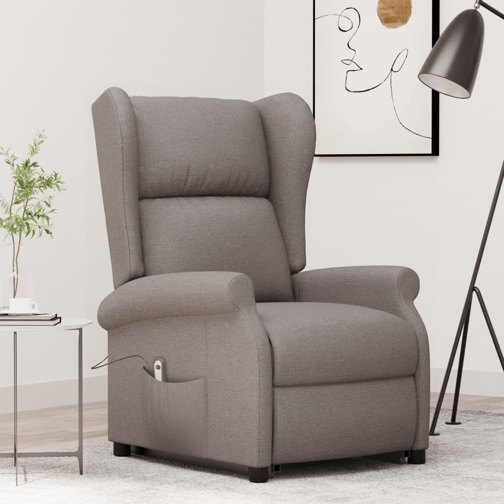 Vetonek Sillón elevable tela gris taupe