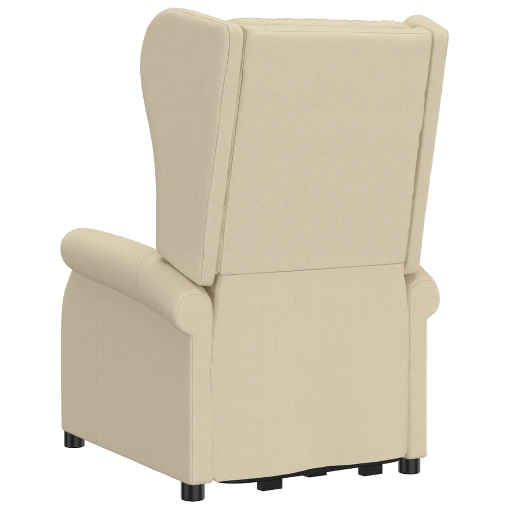 Sillón elevable tela crema vidaXL