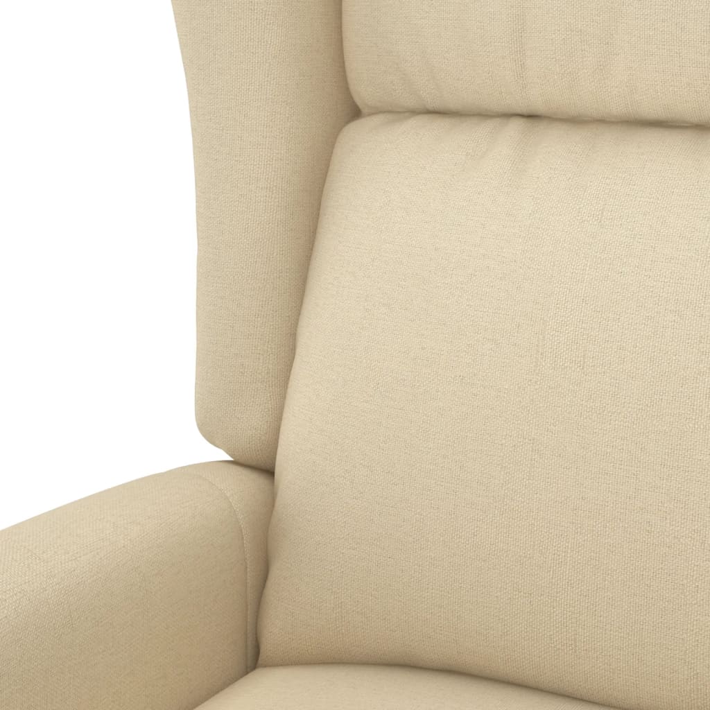 Sillón elevable tela crema vidaXL