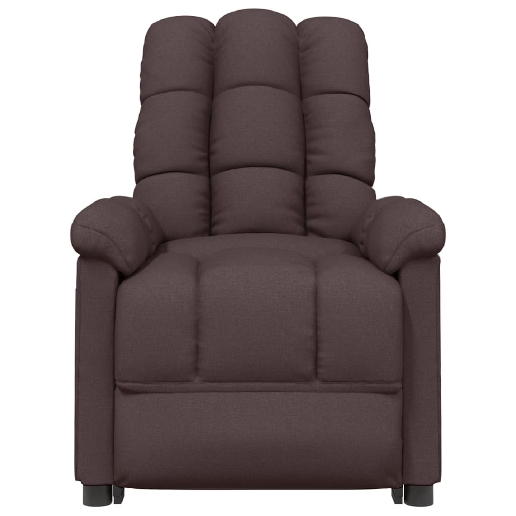 Electric massage armchair Dark brown fabric