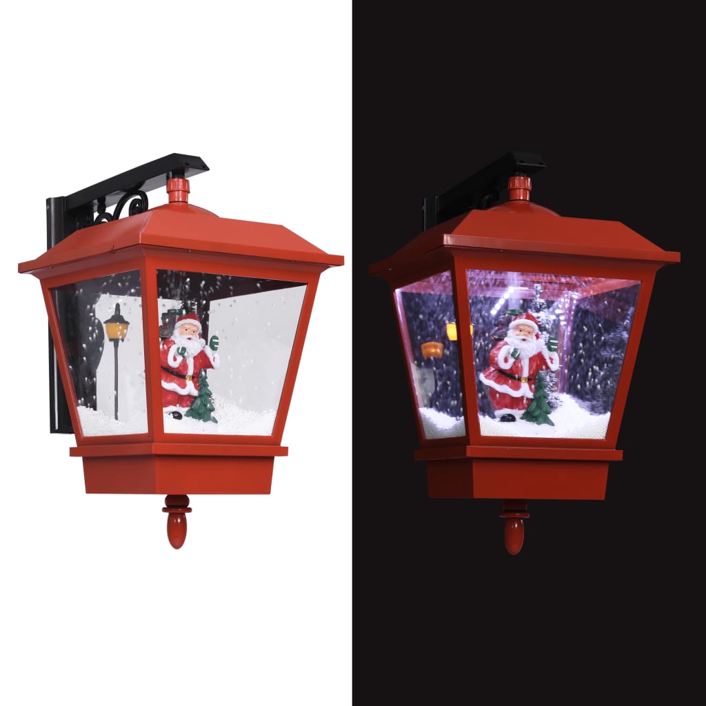 Vetonek Lámpara de pared de Navidad LED y Papa Noel rojo 40x27x45 cm