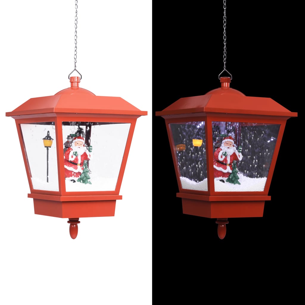 Vetonek Lámpara colgante de Navidad con LED y Santa Rojo 27x27x45 cm