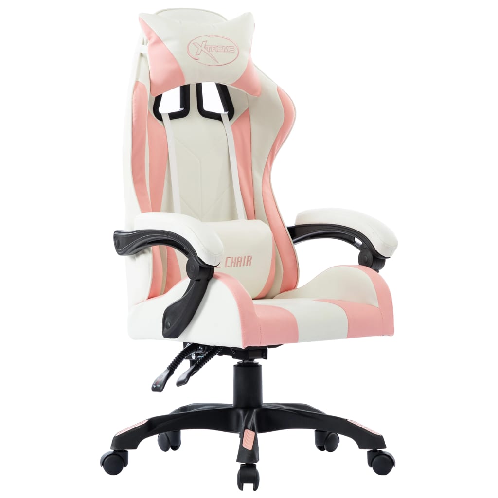 Vetonek Silla gaming de cuero sintético rosa