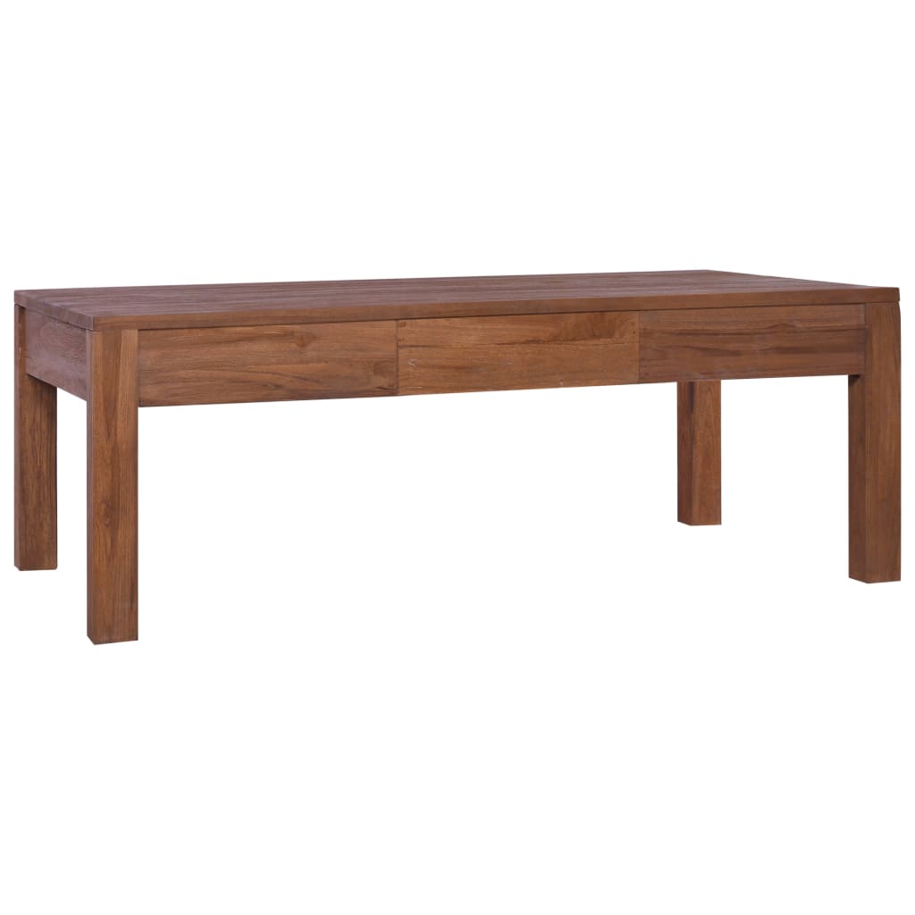 Vetonek Mesa de centro de madera maciza de teca 110x60x40 cm