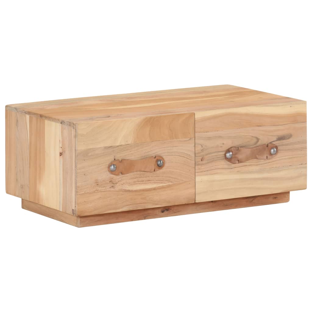 Vetonek Mesa de centro de madera maciza reciclada 90x50x35 cm