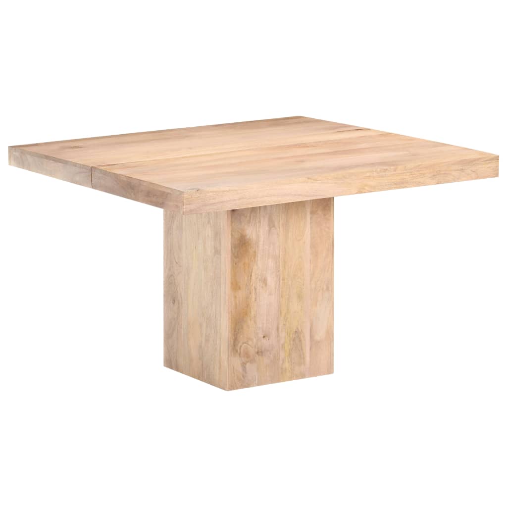 Vetonek Mesa de comedor de madera maciza de mango 120x120x77 cm