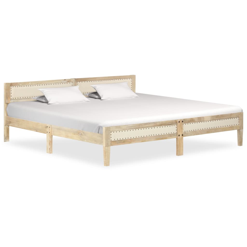 Vetonek Estructura de cama sin colchón madera maciza de mango 200 cm