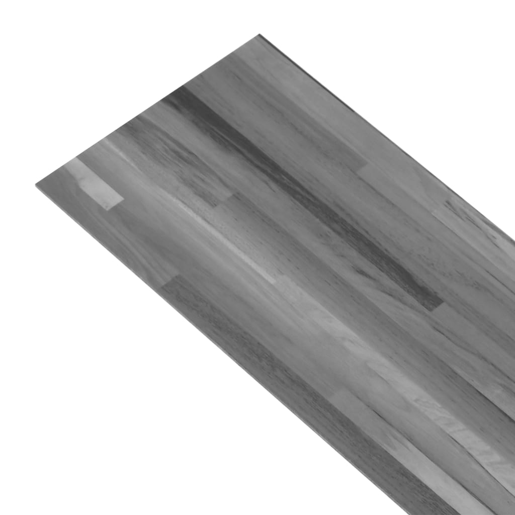 Lamas para suelo no autoadhesivas PVC gris a rayas 5,26 m² 2 mm vidaXL