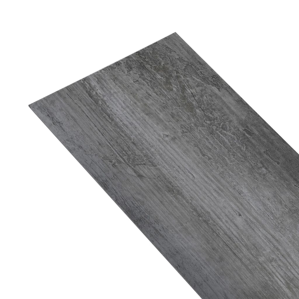 Lamas para suelo autoadhesivas PVC gris brillante 4,46 m² 3 mm V79