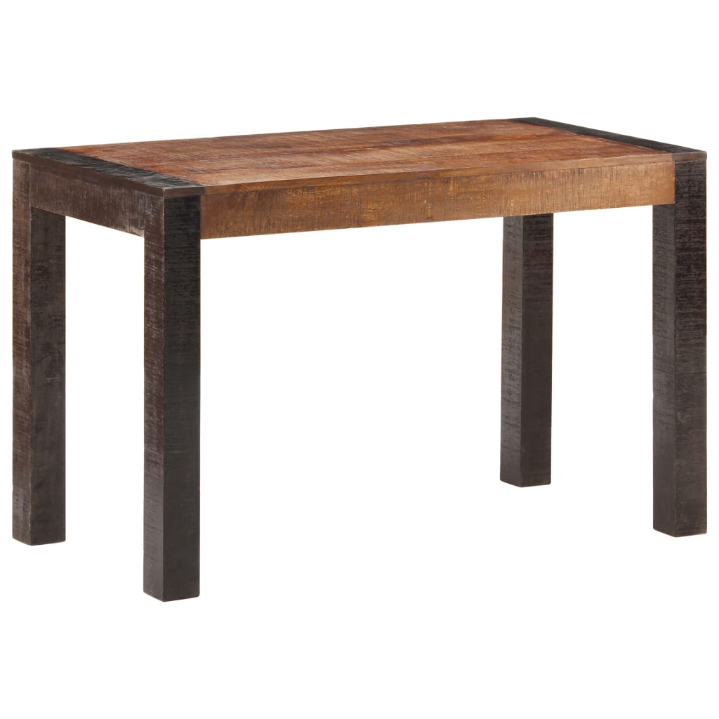 Vetonek Mesa de comedor madera maciza de mango rugosa 120x60x76 cm