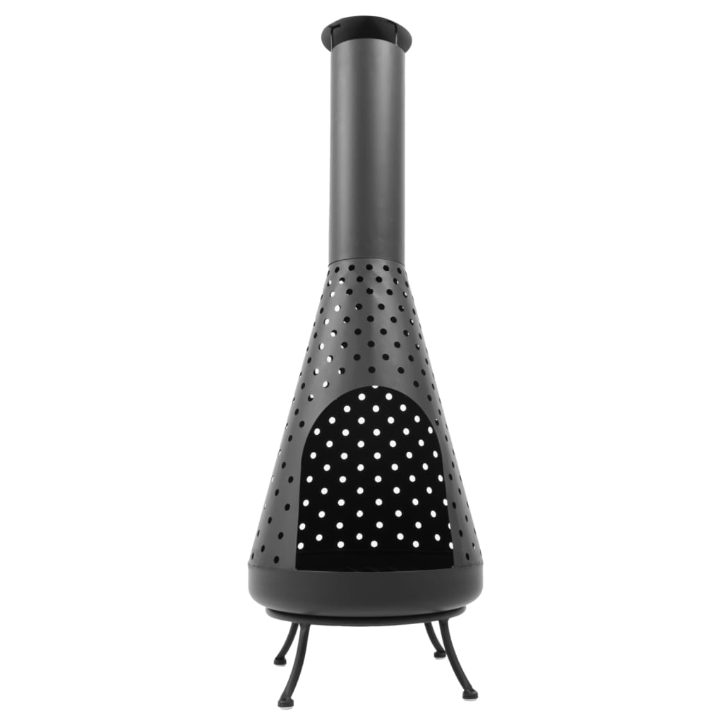 RedFire Chimenea de jardín Napa negro vidaXL