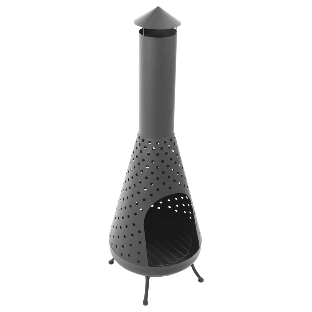 RedFire Chimenea de jardín Napa negro vidaXL