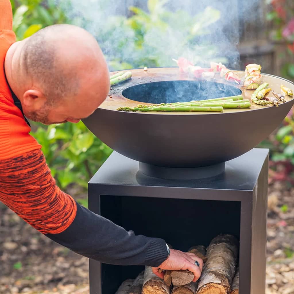 RedFire Chimenea de jardín con barbacoa y cubierta ONYX Classic 60 cm