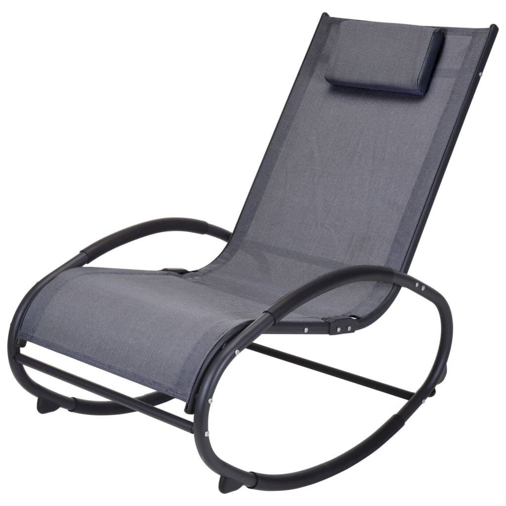 ProGarden Silla mecedora gris oscuro vidaXL