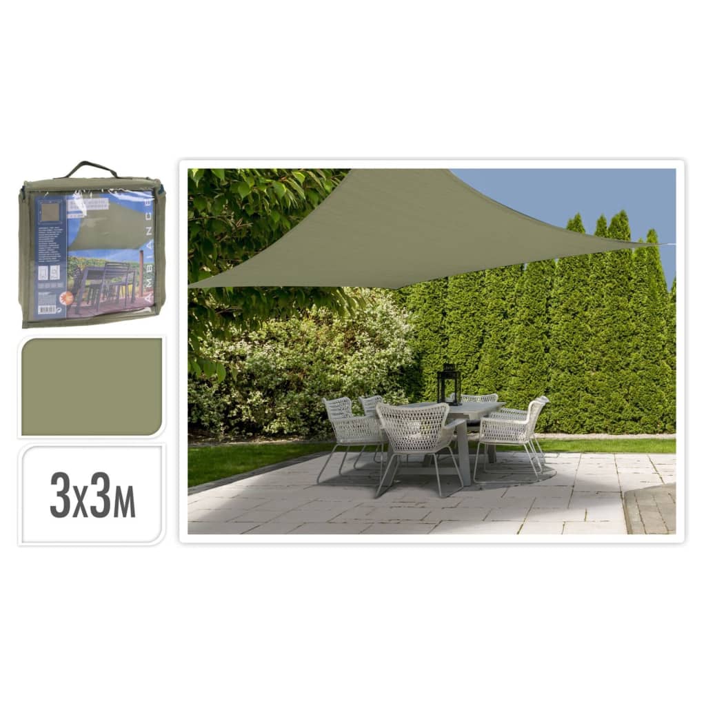 ProGarden Toldo cuadrado verde 3x3 m