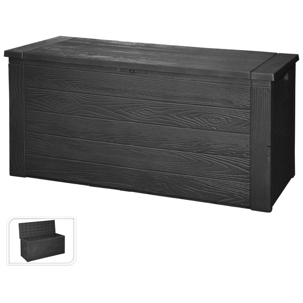 ProGarden Caja de almacenaje para jardín gris oscuro 300 L