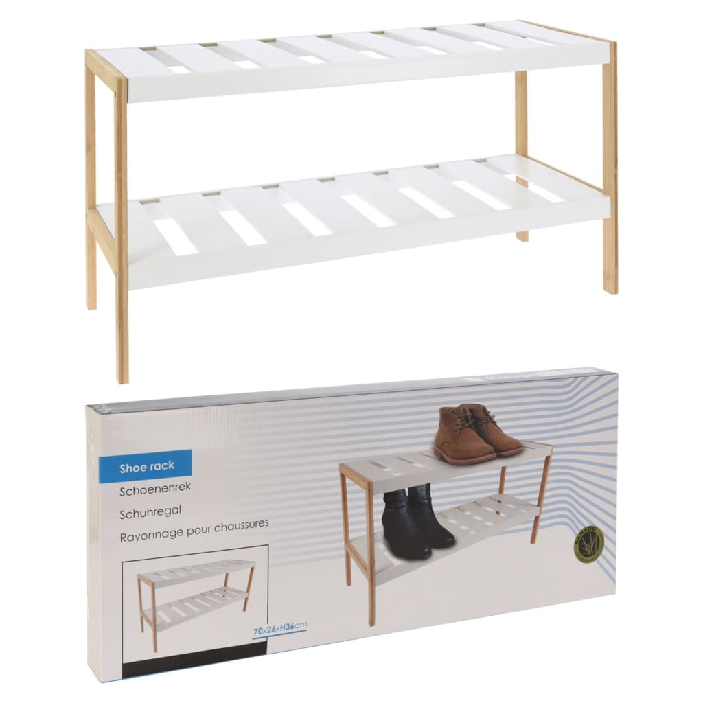 STORAGE SOLUTIONS SHOE ENDRACK WITH 2 LEVELS 70x26X36 CM