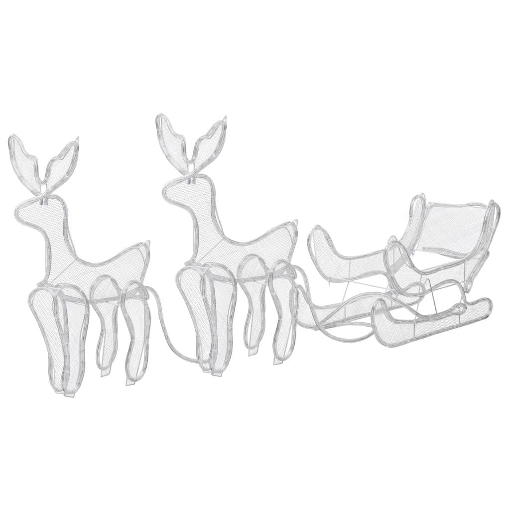 Renos y trineo de navidad con malla 648 led v5798 - Vetonek