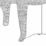 Trineo y renos decoración de navidad de jardín 60 led plateado v5835 - Vetonek