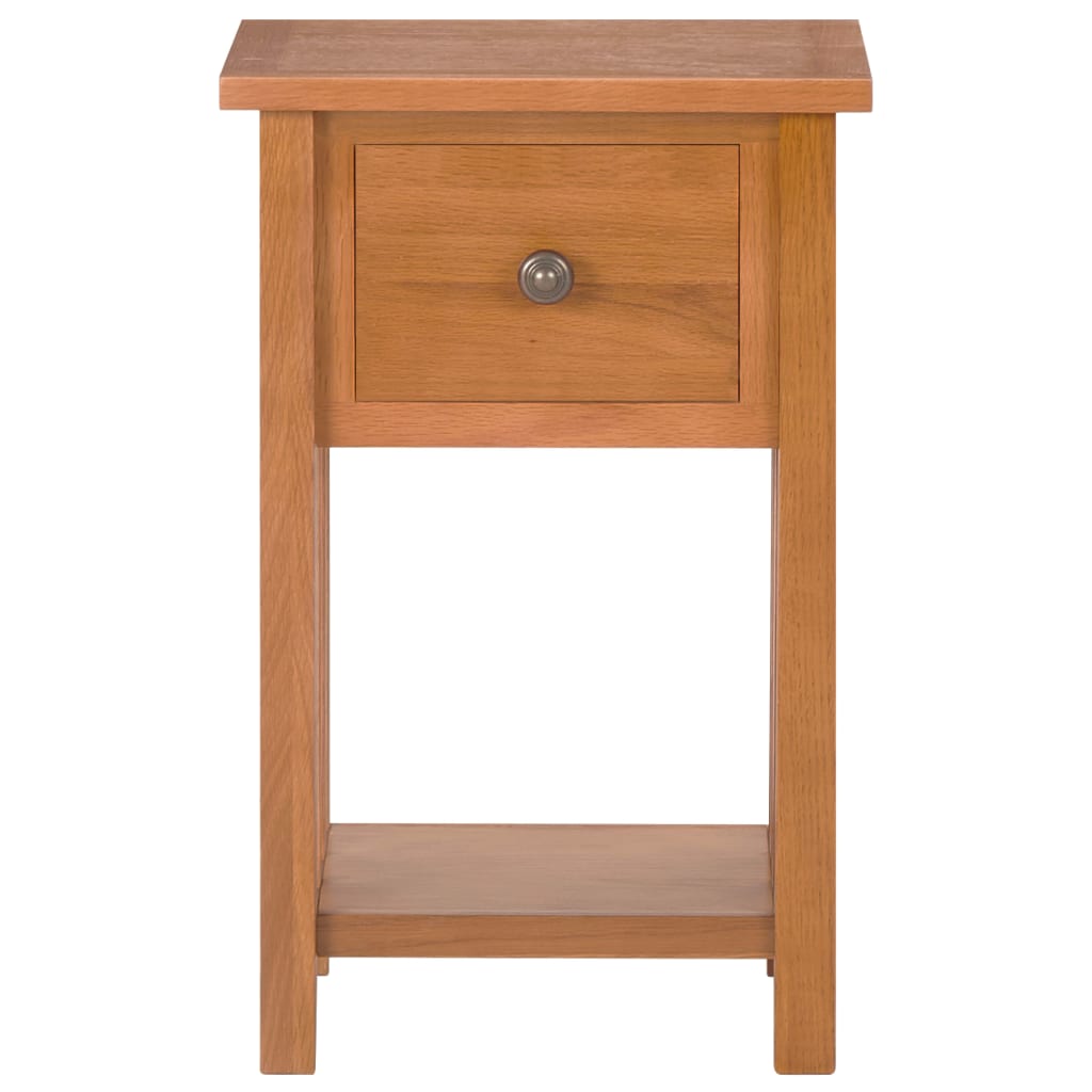 Mesa revistero con cajón madera maciza de roble 35x27x55 cm - Vetonek