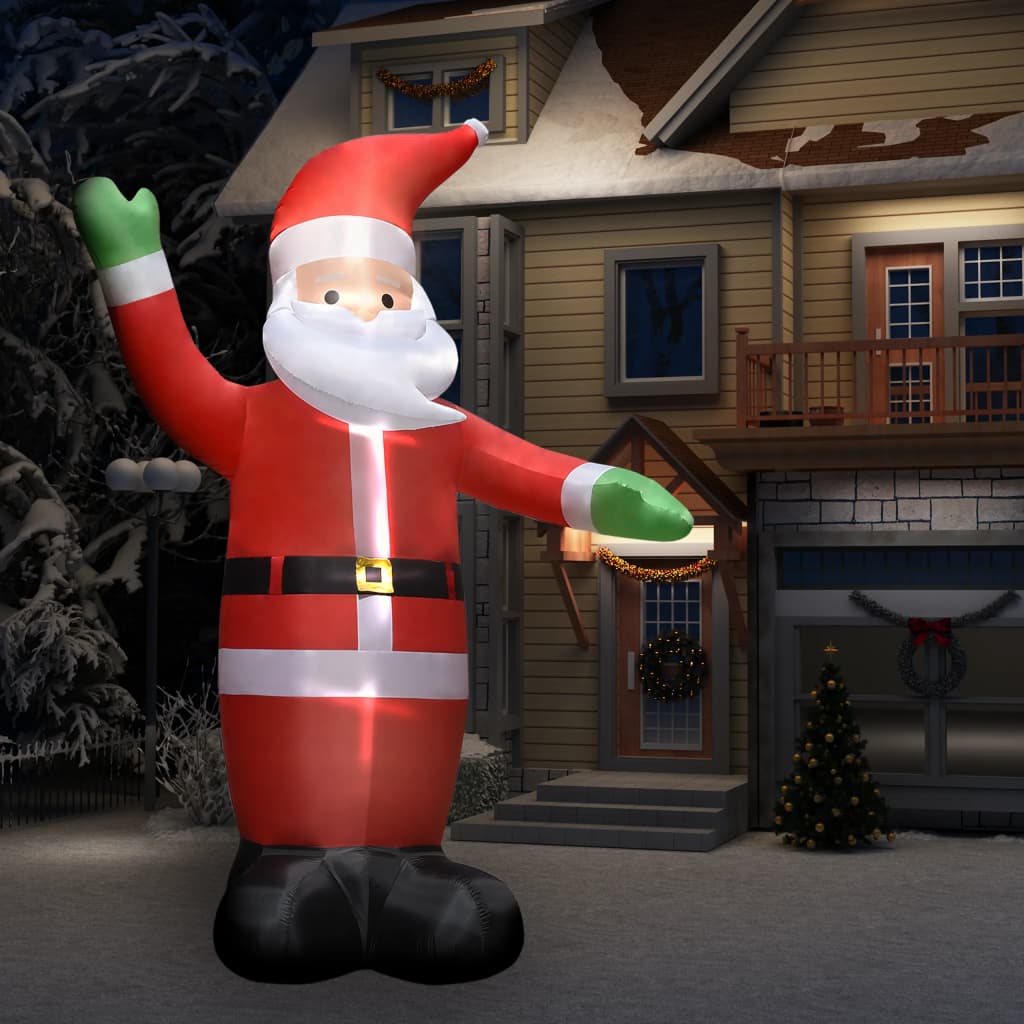 Vetonek Papá Noel inflable con LED adorno navideño IP44 4,5 m