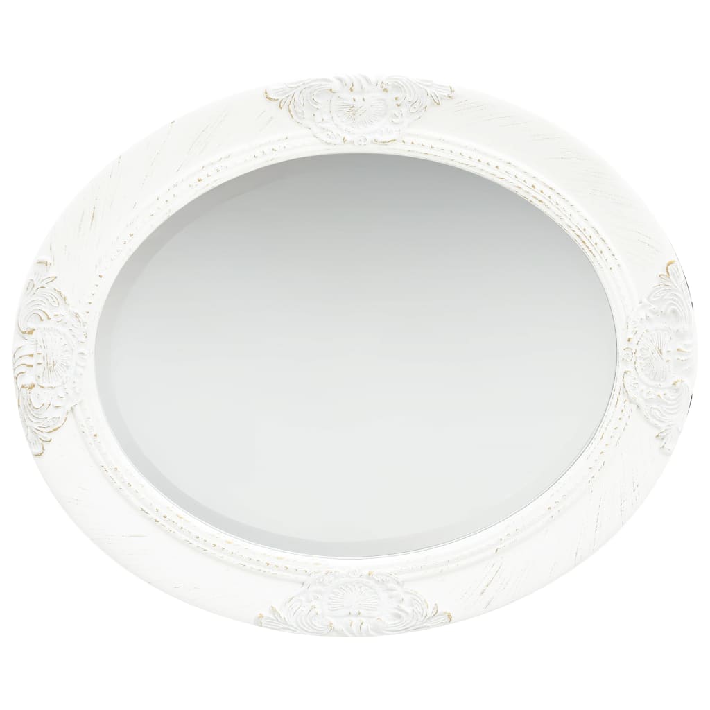 50x60 cm white baroque -style mirror