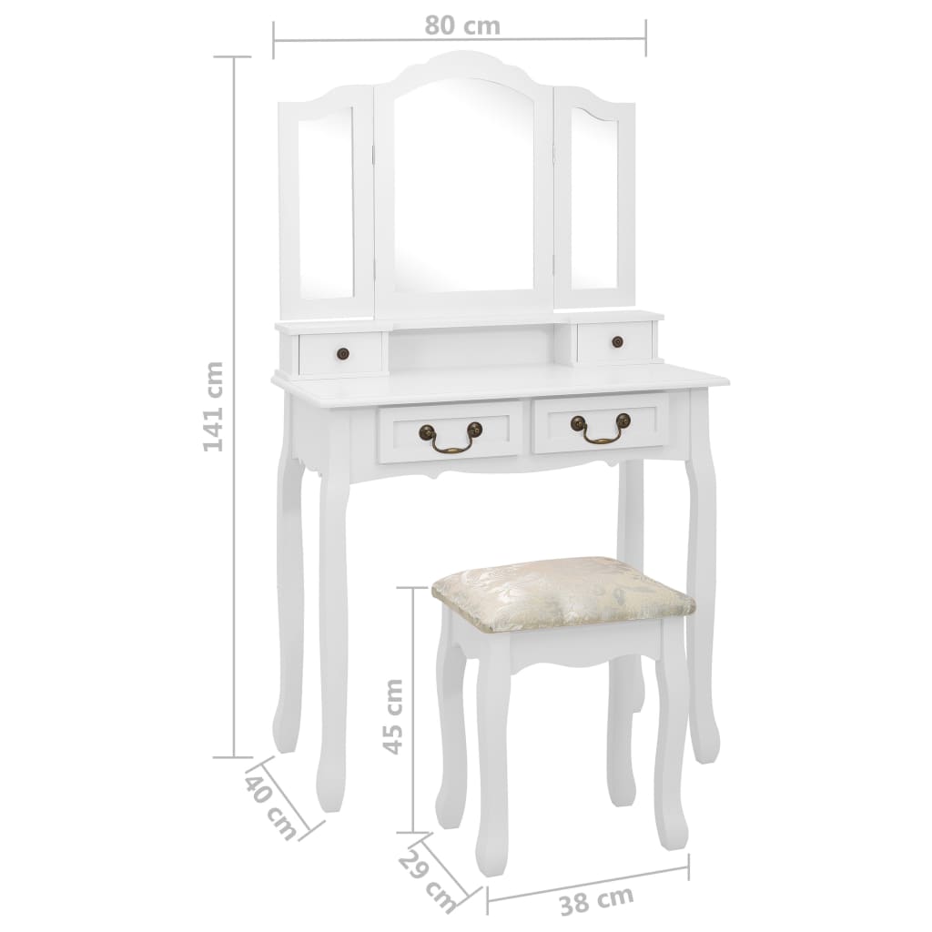 Spieler und Holz Tabuete Paulownia Blanco 80x69x141cm