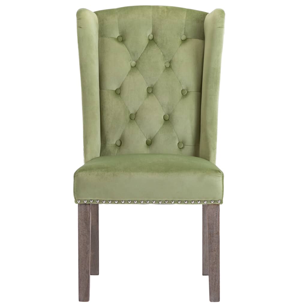 Light green velvet dining chair