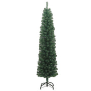 Árbol de navidad artificial delgado y soporte pvc verde 240 cm v1515 - Vetonek