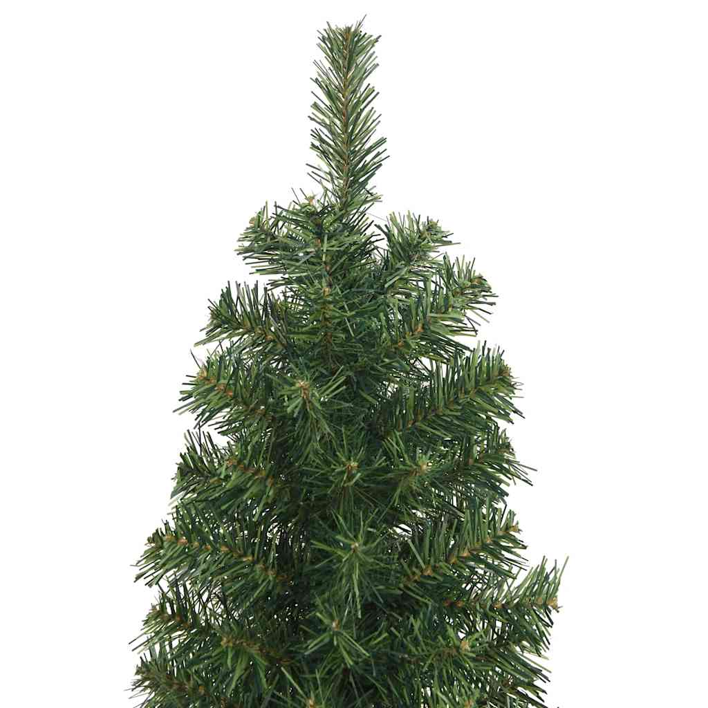 Árbol de navidad artificial delgado y soporte pvc verde 240 cm v1515 - Vetonek
