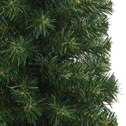 Árbol de navidad artificial delgado y soporte pvc verde 240 cm v1515 - Vetonek