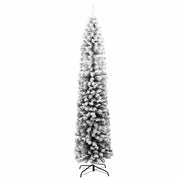 Árbol de navidad artificial delgado verde con nieve pvc 240 cm v1553 Vetonek