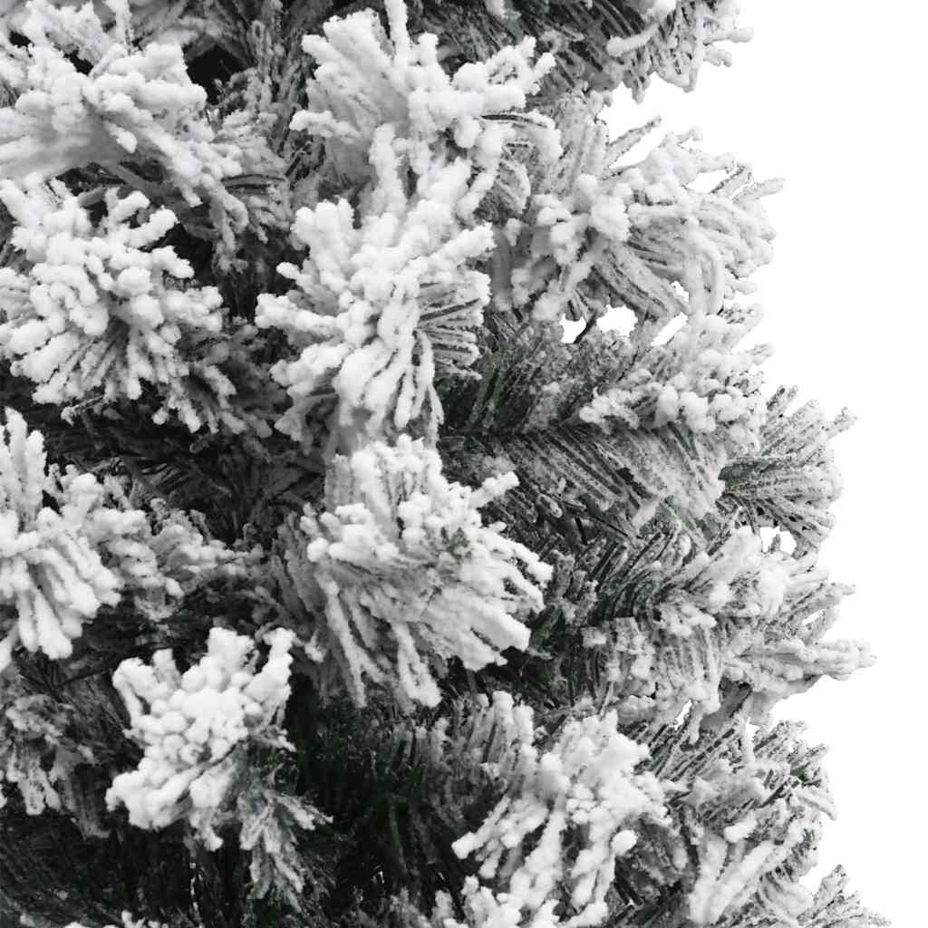 Árbol de navidad artificial delgado verde con nieve pvc 240 cm v1553 Vetonek