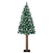 Árbol de navidad delgado madera auténtica y piñas pvc 210 cm v1614 Vetonek