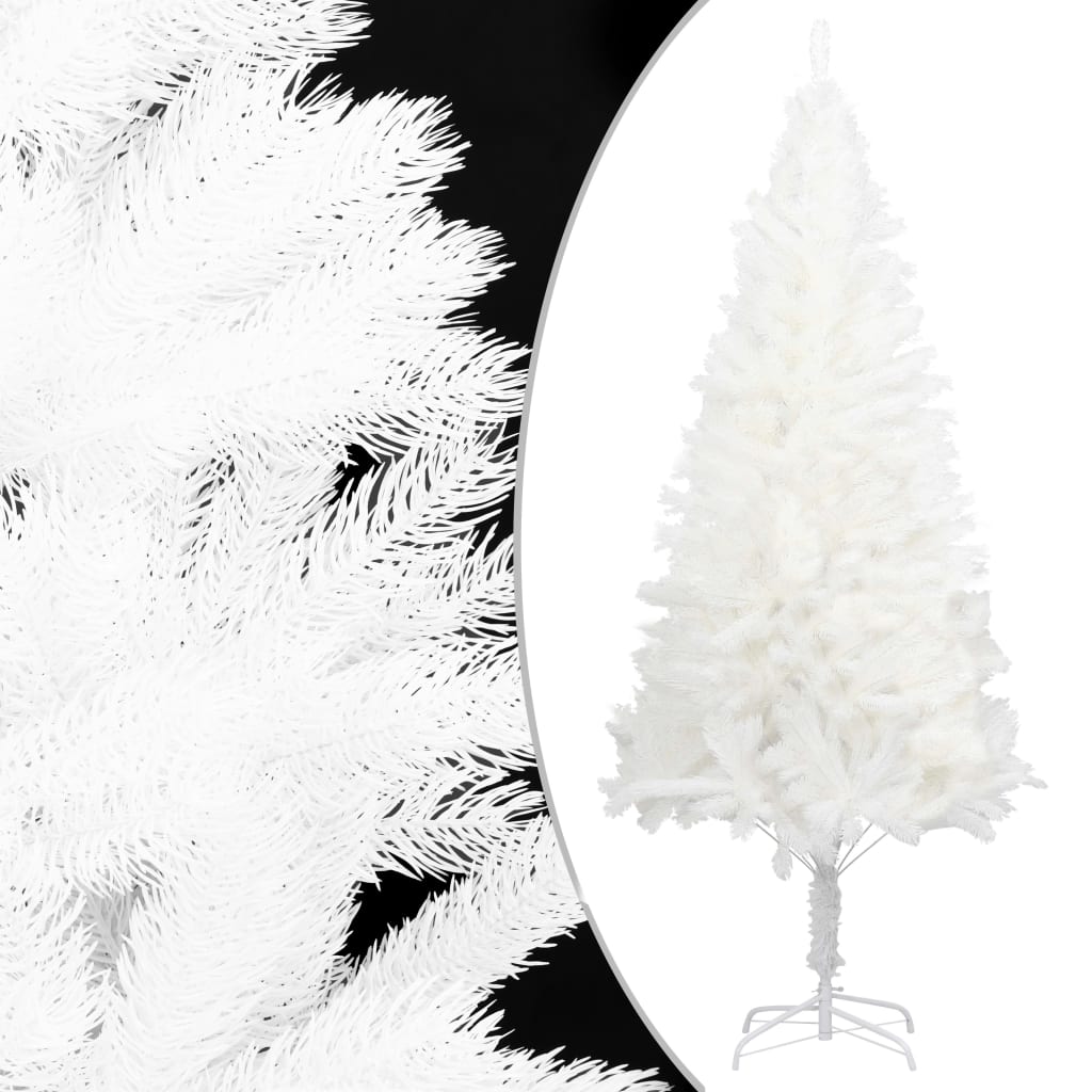 Vetonek Árbol artificial de Navidad con hojas realistas blanco 210 cm