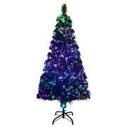 Árbol de Navidad artificial y soporte verde fibra óptica 120 cm V5018 Vetonek