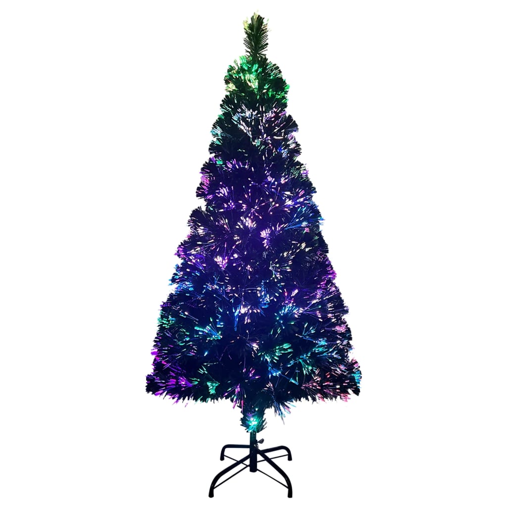 Árbol de Navidad artificial y soporte verde fibra óptica 120 cm V5018 Vetonek