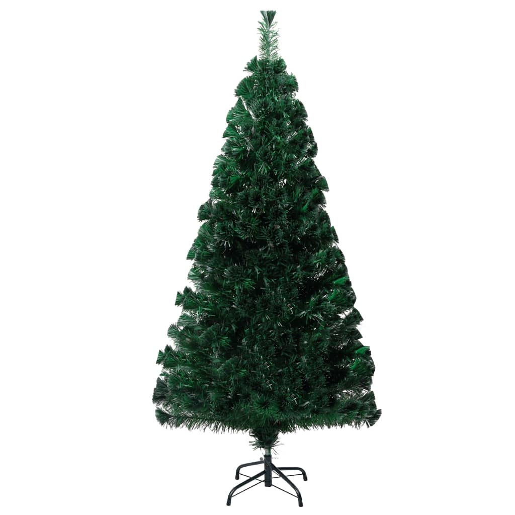 Árbol de Navidad artificial y soporte verde fibra óptica 120 cm V5018 Vetonek