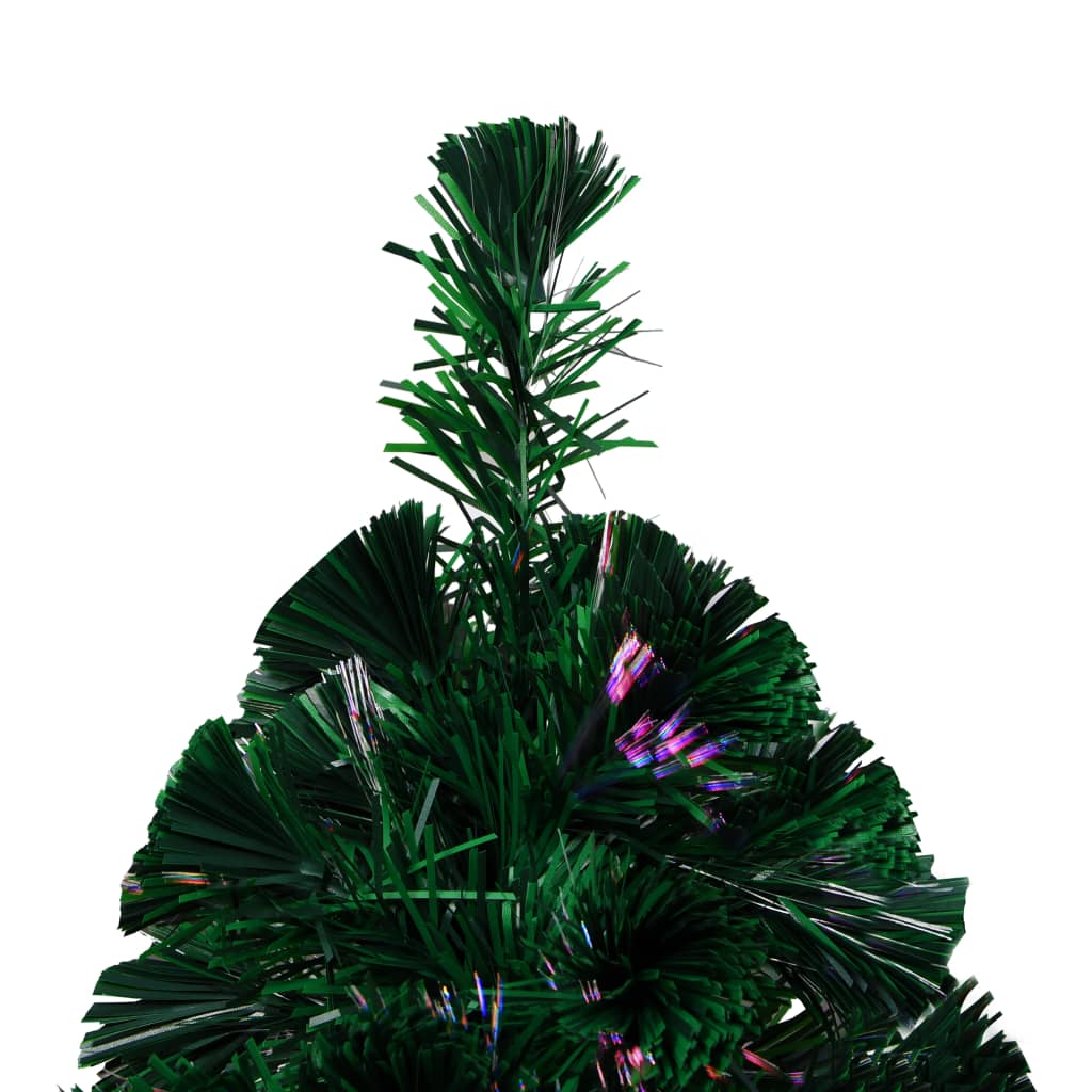 Árbol de Navidad artificial y soporte verde fibra óptica 120 cm V5018 Vetonek