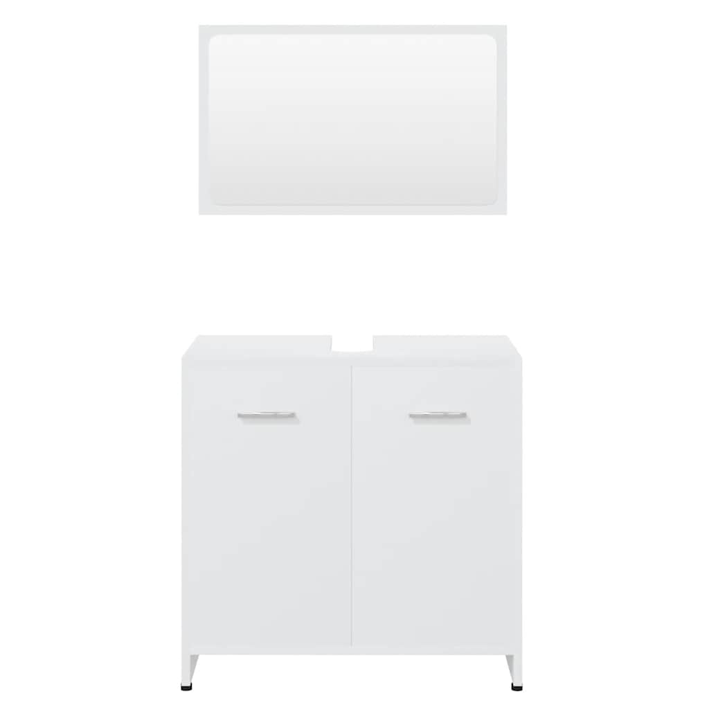 Conjunto de muebles de baño madera contrachapada blanco v5537 - Vetonek