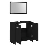 Conjunto de muebles de baño madera contrachapada negro v5544 - Vetonek