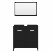 Conjunto de muebles de baño madera contrachapada negro v5544 - Vetonek