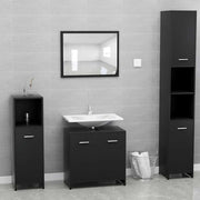 Conjunto de muebles de baño madera contrachapada negro v5544 Vetonek