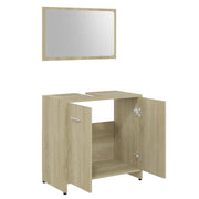 Conjunto de muebles de baño contrachapada color roble sonoma v5568 - Vetonek