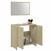 Conjunto de muebles de baño contrachapada color roble sonoma v5568 - Vetonek
