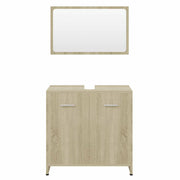 Conjunto de muebles de baño contrachapada color roble sonoma v5568 - Vetonek