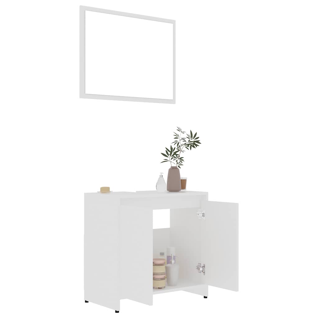 Conjunto de muebles de baño madera blanco - Vetonek