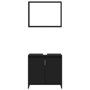 Conjunto de muebles de baño madera contrachapada negro v5995 - Vetonek