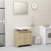 Conjunto de muebles de baño contrachapada color roble sonoma v6015 Vetonek