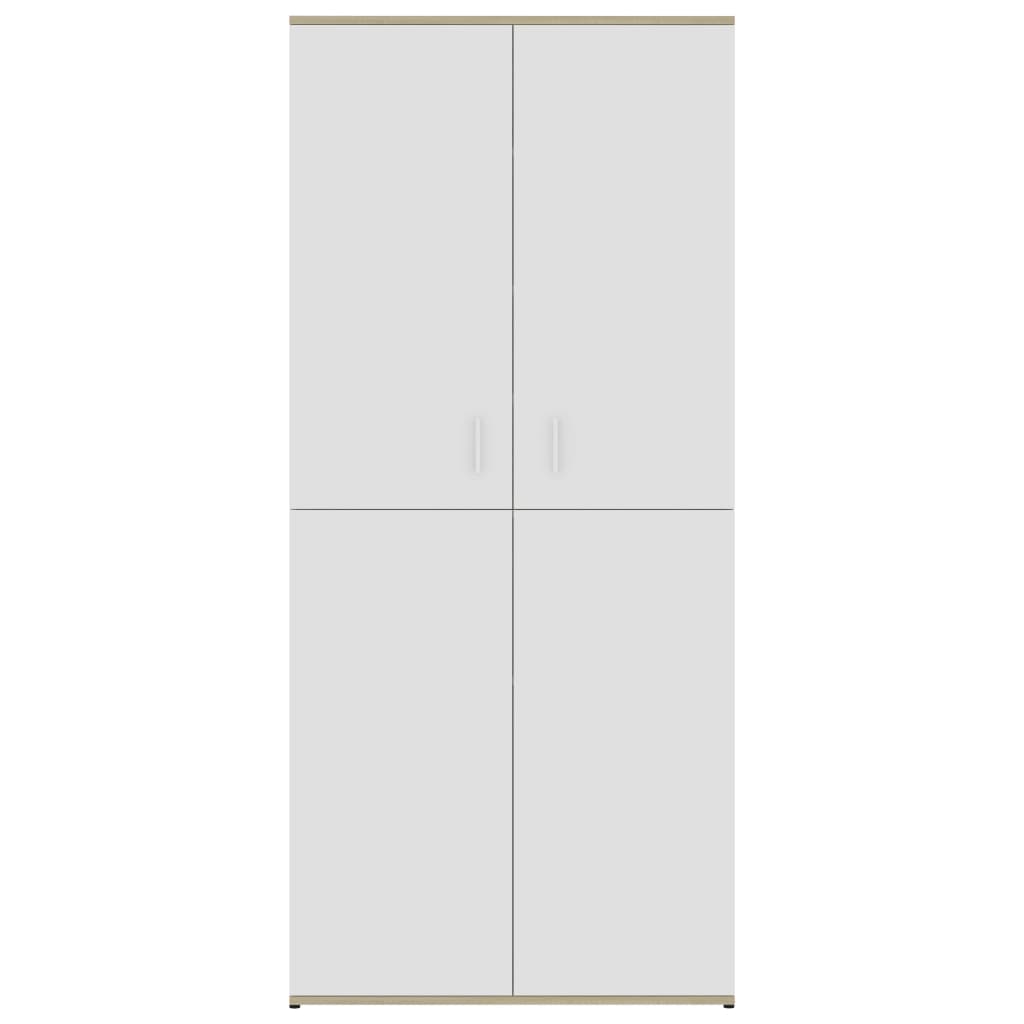 Mueble zapatero blanco y roble 80x39x178 cm vidaXL